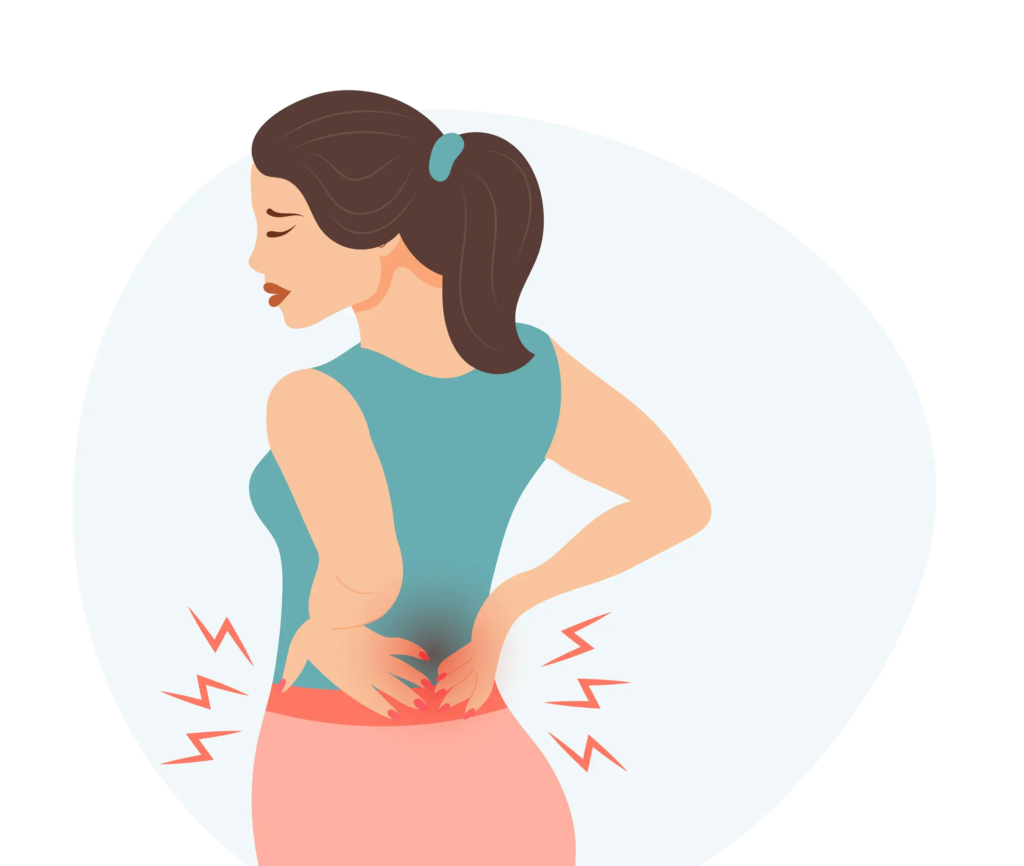Woman with Lower Back Spine Pain